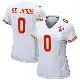 ＃0 Women's Jacob De Jesus White Game Kansas City Chiefs Jersey