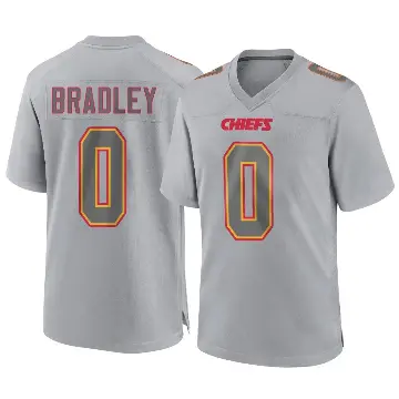 ＃0 Youth Shaun Bradley Gray Game Kansas City Chiefs Atmosphere Fashion Jersey