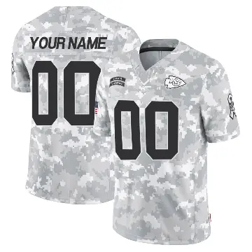 ＃00 Men's Custom Arctic Camo Limited Kansas City Chiefs 2024 Salute to Service Jersey