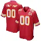 ＃00 Youth Custom Red Game Kansas City Chiefs Team Color Super Bowl LIX Jersey