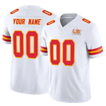 ＃00 Youth Custom White Limited Kansas City Chiefs Vapor F.U.S.E. Super Bowl LIX Jersey