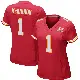 ＃1 Women's Jerick McKinnon Red Game Kansas City Chiefs Team Color Super Bowl LIX Jersey