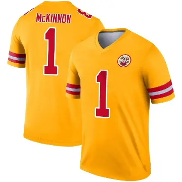 ＃1 Youth Jerick McKinnon Gold Legend Kansas City Chiefs Inverted Jersey