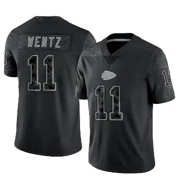 ＃11 Youth Carson Wentz Black Limited Kansas City Chiefs Reflective Jersey