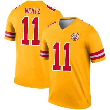 ＃11 Youth Carson Wentz Gold Legend Kansas City Chiefs Inverted Jersey