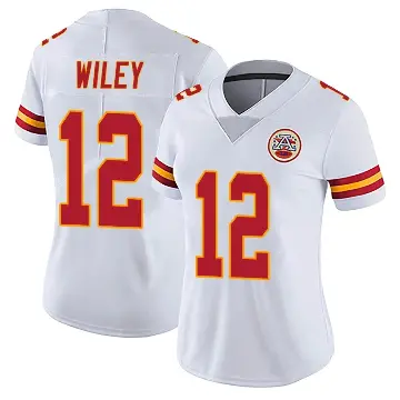＃12 Women's Jared Wiley White Limited Kansas City Chiefs Vapor Untouchable Jersey