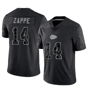 ＃14 Men's Bailey Zappe Black Limited Kansas City Chiefs Reflective Jersey