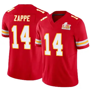 ＃14 Men's Bailey Zappe Red Limited Kansas City Chiefs Vapor F.U.S.E. Super Bowl LIX Jersey