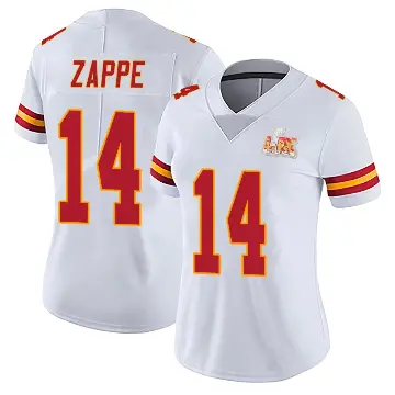 ＃14 Women's Bailey Zappe White Limited Kansas City Chiefs Vapor Untouchable Super Bowl LIX Jersey