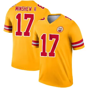 ＃17 Men's Gardner Minshew Gold Legend Kansas City Chiefs Inverted Jersey