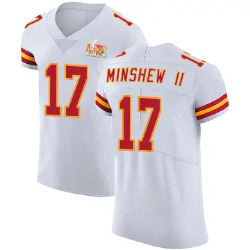 ＃17 Men's Gardner Minshew White Elite Kansas City Chiefs Vapor Untouchable Super Bowl LIX Jersey