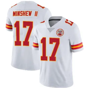 ＃17 Men's Gardner Minshew White Limited Kansas City Chiefs Vapor Untouchable Jersey