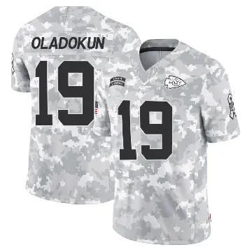 ＃19 Men's Chris Oladokun Arctic Camo Limited Kansas City Chiefs 2024 Salute to Service Jersey