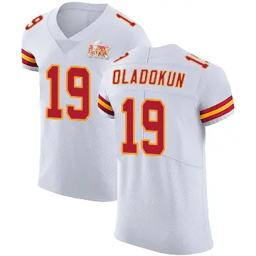 ＃19 Men's Chris Oladokun White Elite Kansas City Chiefs Vapor Untouchable Super Bowl LIX Jersey