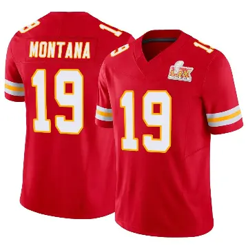 ＃19 Men's Joe Montana Red Limited Kansas City Chiefs Vapor F.U.S.E. Super Bowl LIX Jersey
