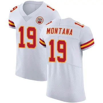 ＃19 Men's Joe Montana White Elite Kansas City Chiefs Vapor Untouchable Jersey