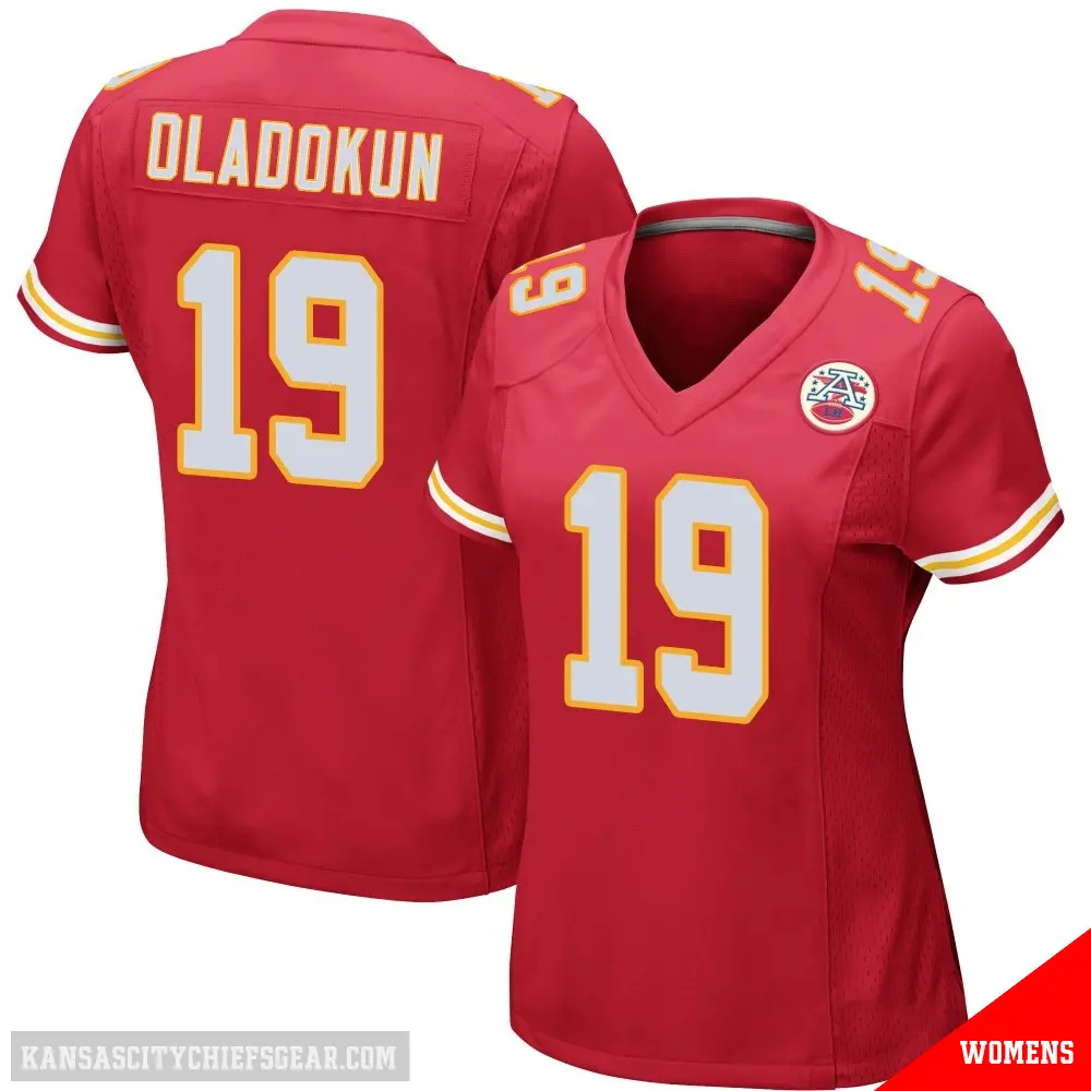 ＃19 Women's Chris Oladokun Red Game Kansas City Chiefs Team Color Jersey
