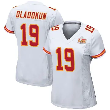 ＃19 Women's Chris Oladokun White Game Kansas City Chiefs Super Bowl LIX Jersey