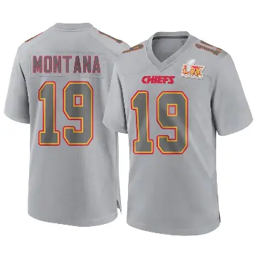 ＃19 Youth Joe Montana Gray Game Kansas City Chiefs Atmosphere Fashion Super Bowl LIX Jersey