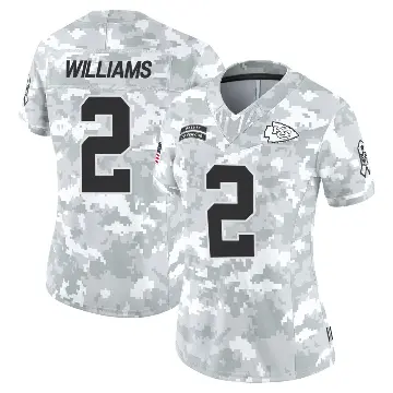 ＃2 Women's Joshua Williams Arctic Camo Limited Kansas City Chiefs 2024 Salute to Service Jersey