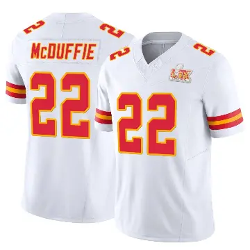 ＃22 Men's Trent McDuffie White Limited Kansas City Chiefs Vapor F.U.S.E. Super Bowl LIX Jersey