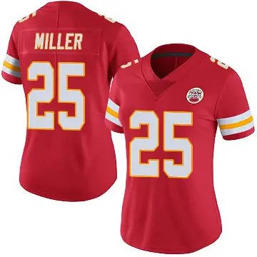 ＃25 Women's Glendon Miller Red Limited Kansas City Chiefs Team Color Vapor Untouchable Jersey