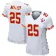 ＃25 Women's Glendon Miller White Game Kansas City Chiefs Jersey