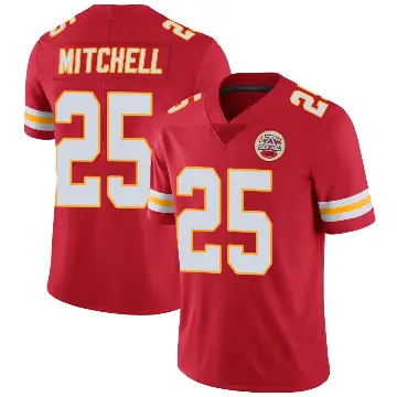 ＃25 Youth Elijah Mitchell Red Limited Kansas City Chiefs Team Color Vapor Untouchable Jersey