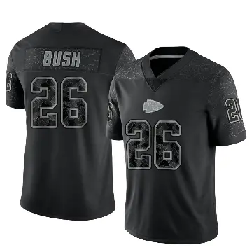 ＃26 Men's Deon Bush Black Limited Kansas City Chiefs Reflective Jersey