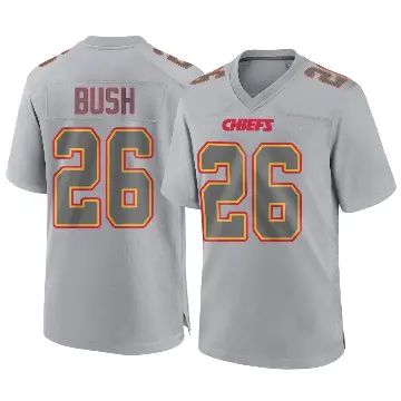 ＃26 Men's Deon Bush Gray Game Kansas City Chiefs Atmosphere Fashion Jersey