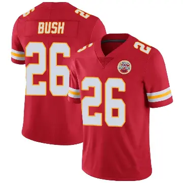 ＃26 Men's Deon Bush Red Limited Kansas City Chiefs Team Color Vapor Untouchable Jersey