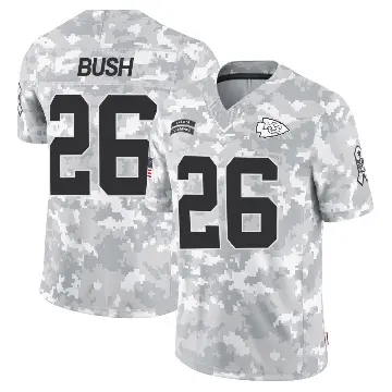 ＃26 Youth Deon Bush Arctic Camo Limited Kansas City Chiefs 2024 Salute to Service Jersey