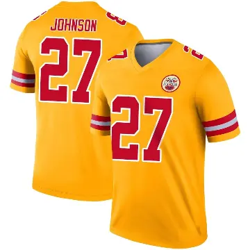 ＃27 Youth Larry Johnson Gold Legend Kansas City Chiefs Inverted Jersey