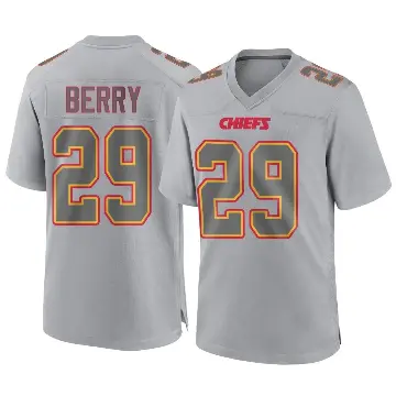 ＃29 Men's Eric Berry Gray Game Kansas City Chiefs Atmosphere Fashion Jersey