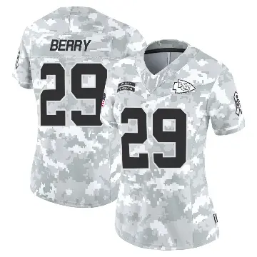 ＃29 Women's Eric Berry Arctic Camo Limited Kansas City Chiefs 2024 Salute to Service Jersey