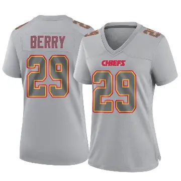 ＃29 Women's Eric Berry Gray Game Kansas City Chiefs Atmosphere Fashion Jersey