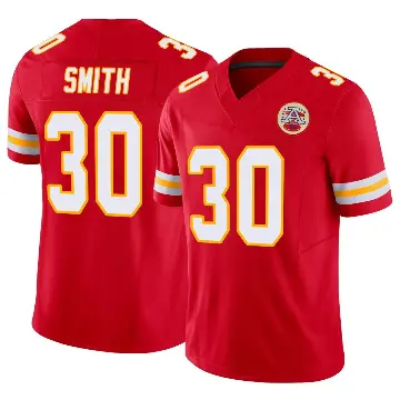 ＃30 Men's Brashard Smith Red Limited Kansas City Chiefs Vapor F.U.S.E. Jersey