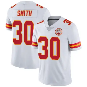 ＃30 Men's Brashard Smith White Limited Kansas City Chiefs Vapor Untouchable Jersey