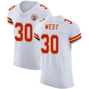 ＃30 Men's Charcandrick West White Elite Kansas City Chiefs Vapor Untouchable Jersey