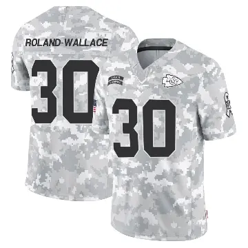 ＃30 Men's Christian Roland-Wallace Arctic Camo Limited Kansas City Chiefs 2024 Salute to Service Jersey