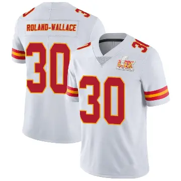 ＃30 Men's Christian Roland-Wallace White Limited Kansas City Chiefs Vapor Untouchable Super Bowl LIX Jersey