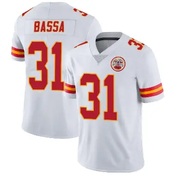 ＃31 Men's Jeffrey Bassa White Limited Kansas City Chiefs Vapor Untouchable Jersey