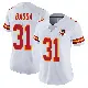 ＃31 Women's Jeffrey Bassa White Limited Kansas City Chiefs Vapor Untouchable Jersey