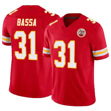 ＃31 Youth Jeffrey Bassa Red Limited Kansas City Chiefs Vapor F.U.S.E. Jersey