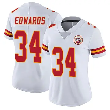 ＃34 Women's Mike Edwards White Limited Kansas City Chiefs Vapor Untouchable Jersey