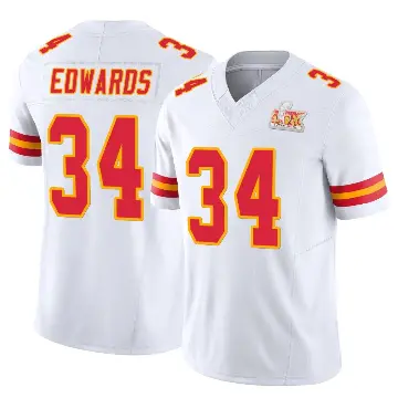 ＃34 Youth Mike Edwards White Limited Kansas City Chiefs Vapor F.U.S.E. Super Bowl LIX Jersey
