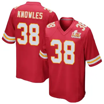 ＃38 Men's Kevin Knowles Red Game Kansas City Chiefs Team Color Super Bowl LIX Jersey