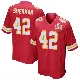 ＃42 Men's Anthony Sherman Red Game Kansas City Chiefs Team Color Super Bowl LIX Jersey