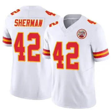 ＃42 Men's Anthony Sherman White Limited Kansas City Chiefs Vapor F.U.S.E. Jersey