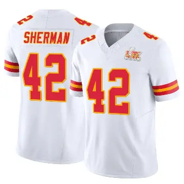 ＃42 Youth Anthony Sherman White Limited Kansas City Chiefs Vapor F.U.S.E. Super Bowl LIX Jersey